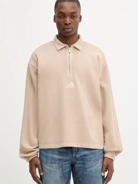 Bombažen pulover adidas ALL SZN bež