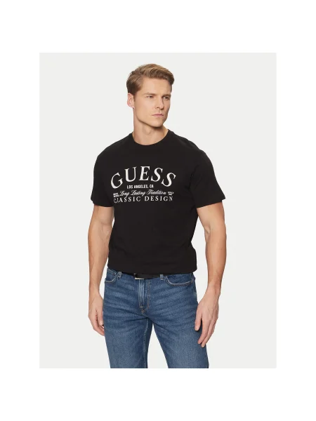 Guess Póló Regular Fit fekete