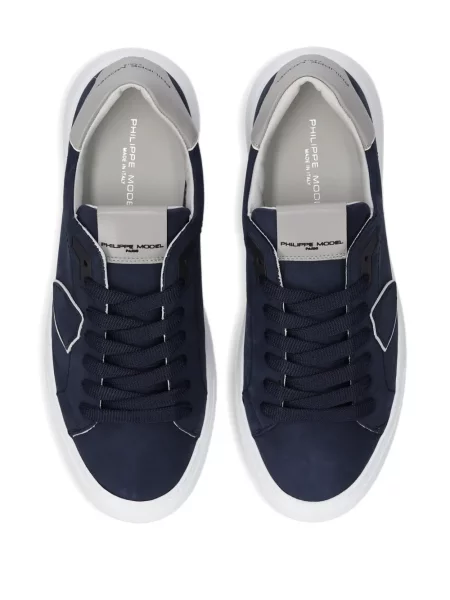 Sneakerși Philippe Model Paris din piele de căprioară albastru
