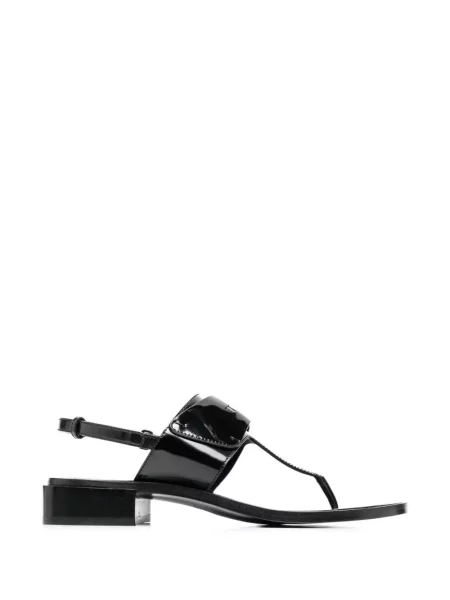 Sandale Ferragamo din piele cu autograf negru