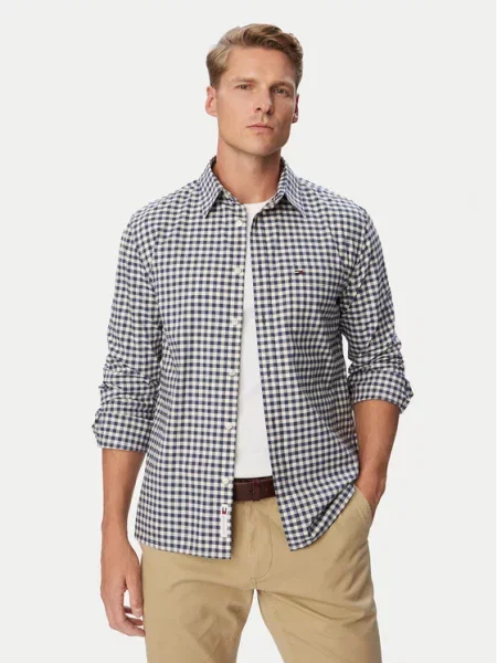 Tommy Jeans Πουκάμισο Check Oxford μπλε