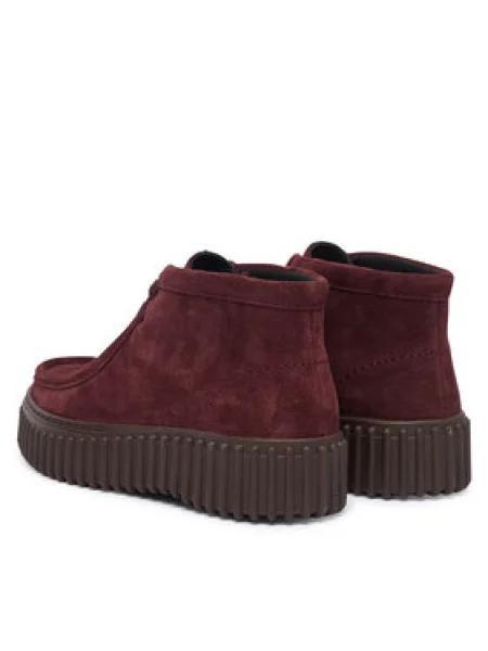Clarks Gležnjarji Torhill Moss Bordo rdeča