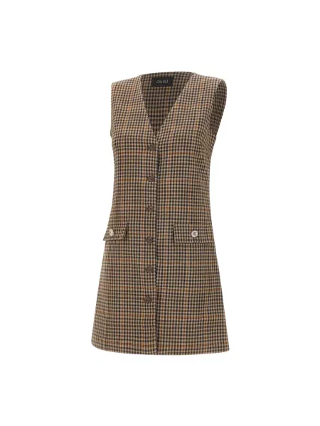 Kamizelka Liu Jo w kratkę brązowa