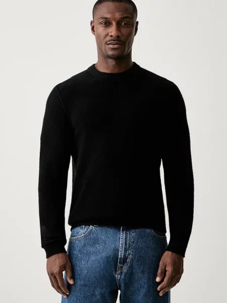 Marc O'Polo pulover pentru bărbați cu lână negru