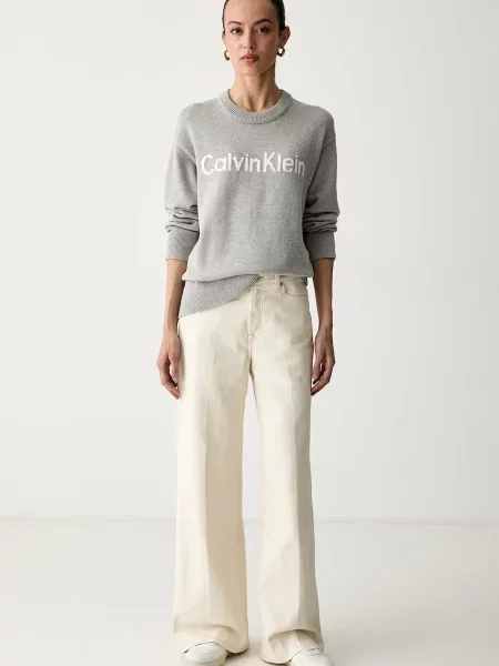 Calvin Klein Jeans Pulover deschis gri