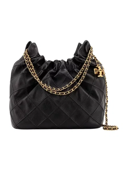 Torebka Tory Burch skórzana z nadrukiem czarna