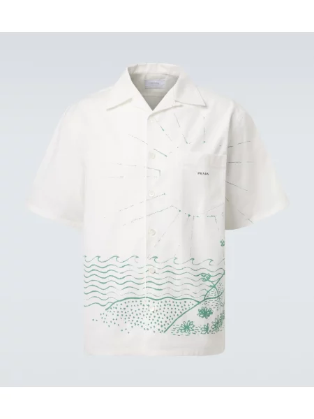 Srajca Prada s potiskom bela