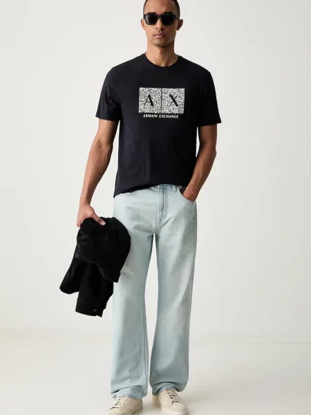 Armani Exchange tricou pentru bărbați din albastru