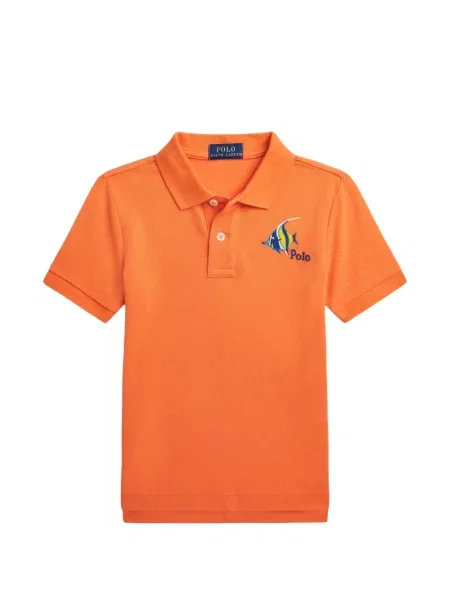 Koszulka polo dziecięca Polo Ralph Lauren pomarańczowa
