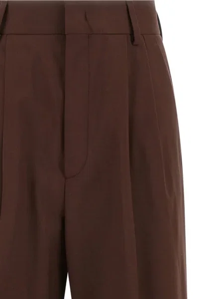 Pantaloni Armarium de lână plisate maro