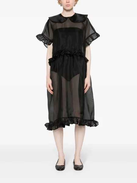 Rochie Ioana Ciolacu cu volane de costum negru