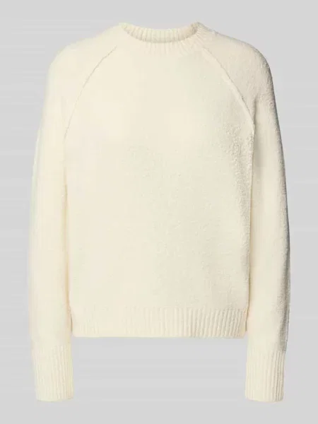 Sweter z prążkowanymi ściągaczami S.oliver Red Label biały