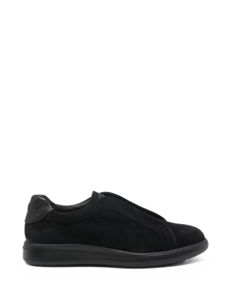 Chiloți Fratelli Rossetti din piele de căprioară slip-on negru