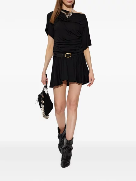 Rochie mini Marant Etoile cu volane negru