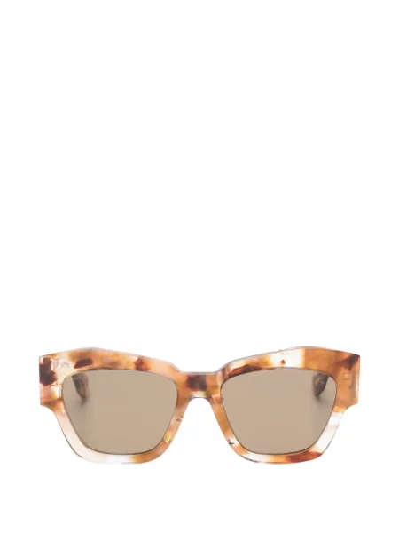 Ochelari de soare Gucci Eyewear cu imprimeu geometric maro