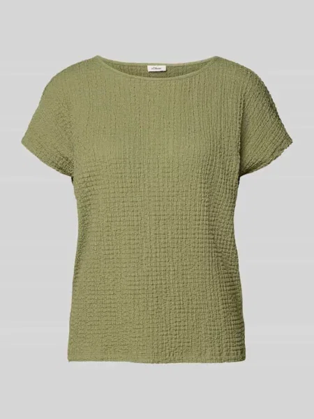 T-shirt o kroju relaxed fit z fakturowanym wzorem S.oliver Red Label