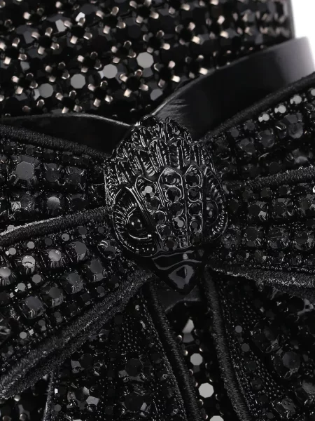 Кожаные мокасины Kurt Geiger London с бантом черные