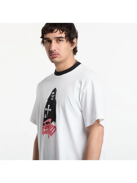 Tricou PLEASURES Reaper Ringer White S alb