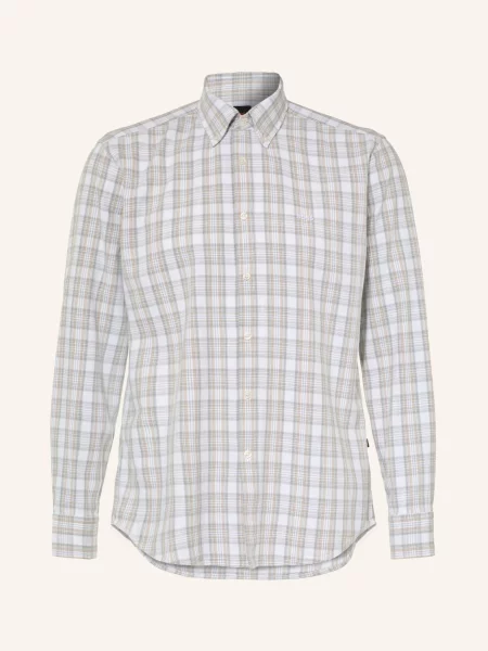 Boss Košile Ricoplus Regular Fit / béžová / šedá bílá
