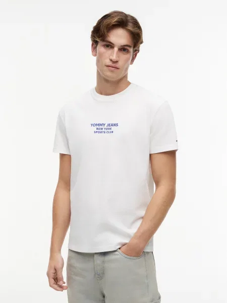 Tommy Jeans Póló SPORTS CLUB kék fehér