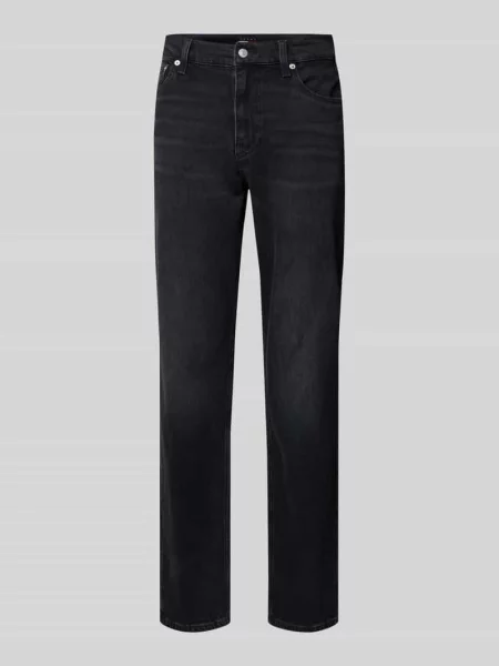 Jeansy o kroju straight fit z mieszanki bawełny Tommy Jeans czarne