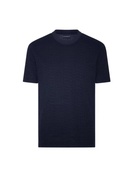 Koszulka Emporio Armani z krótkim rękawem niebieska