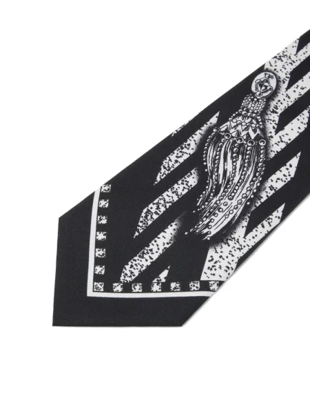 Cravată Versace cu imagine negru