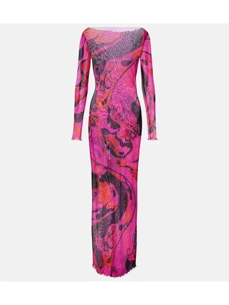 Rochie maxi Pucci din tul violet