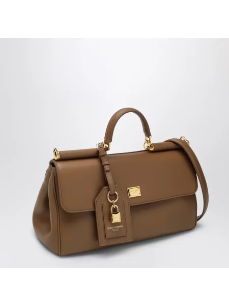 Torebka Dolce And Gabbana skórzana brązowa