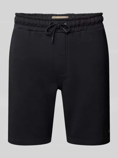 Szorty z dzianiny dresowej o kroju regular fit z naszywką z logo Blend czarne