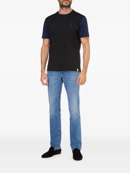 Tricou Billionaire cu broderie albastru