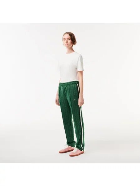 Lacoste Spodnie Dresowe Monogram zielone