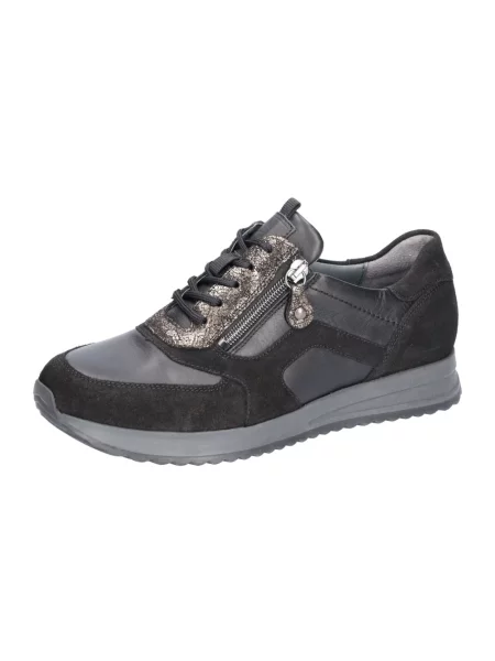 Sneakersy Waldläufer skórzane czarne