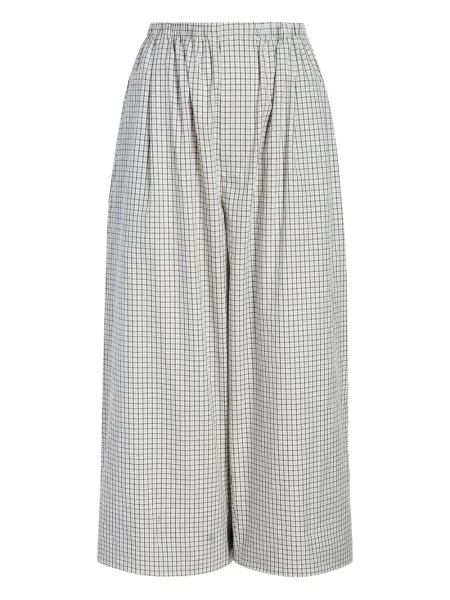 Pantaloni Proenza Schouler White Label în carouri alb