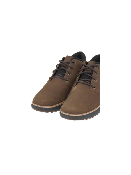 Botki Timberland sznurowane skórzane brązowe