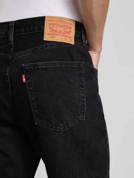 Jeansy o kroju loose straight fit z wpuszczanymi Levi's czarne
