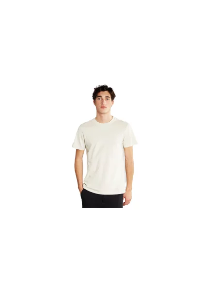 Dedicated T-shirt Stockholm Base Oat White Mężczyźni Koszulki Dedicated Size: S biały