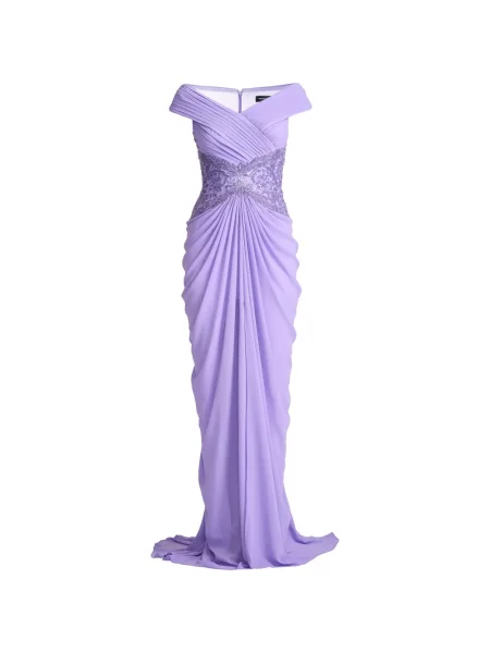 Rochie Tadashi Shoji drapată violet