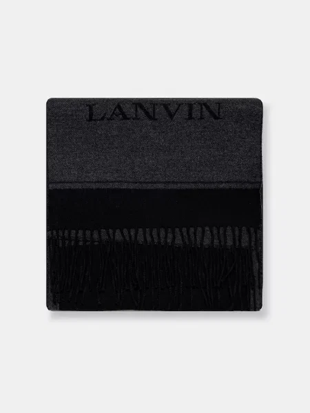 Lanvin Vlnený šál sivá