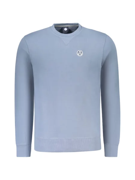 Hanorac crewneck North Sails cu decolteu rotund cu autograf albastru