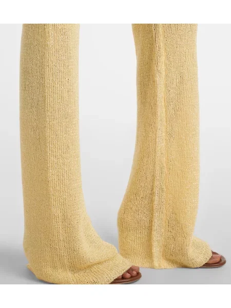 Pantaloni Bananhot evazate galben