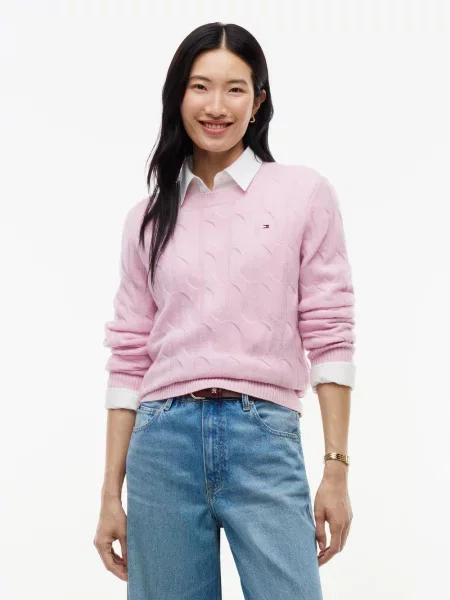 Tommy Hilfiger Sweter jasny różowy