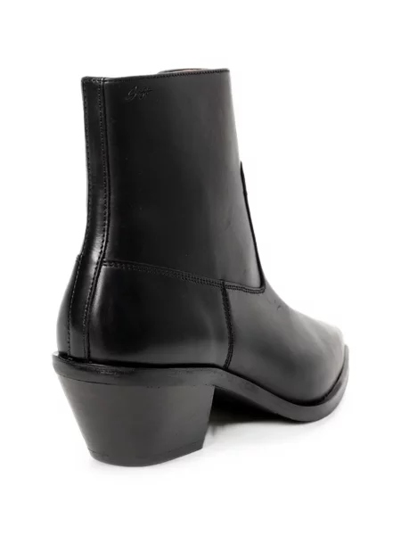 Cizme scurte Boss din piele negru