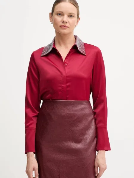 Joseph Ribkoff koszula regular z kołnierzykiem klasycznym bordowy