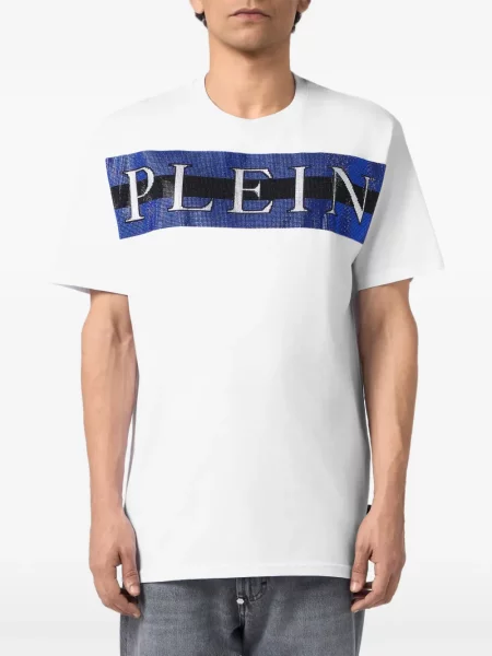 Tricou Philipp Plein cu imagine alb