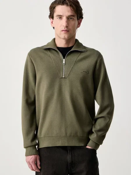 Calvin Klein pulover pentru bărbați cu vâscoză verde