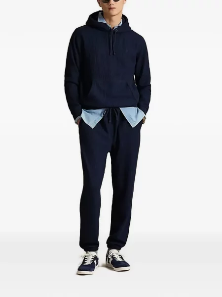 Tricou polo Polo Ralph Lauren cu broderie din fleece alergare roșu