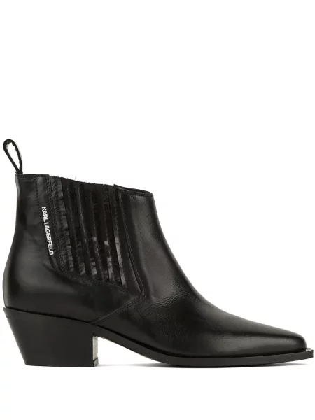 Botine Karl Lagerfeld cowboy negru