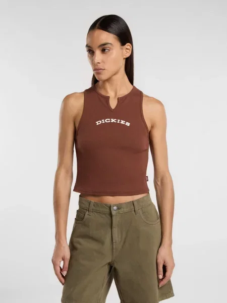 Топ Dickies бавовна/перероблена коричневий
