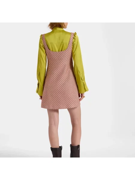 Mała mały sukienka mini La Doublej koronkowa różowa